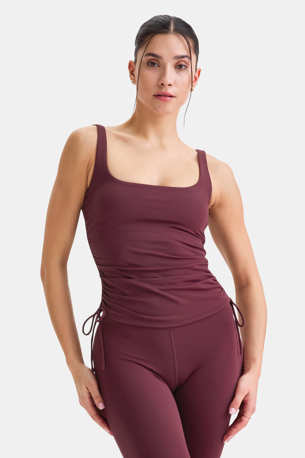 DAYFLEX BUILT-IN SUPPORT ADJUSTABLE TIE SIDE VEST - BURGUNDY