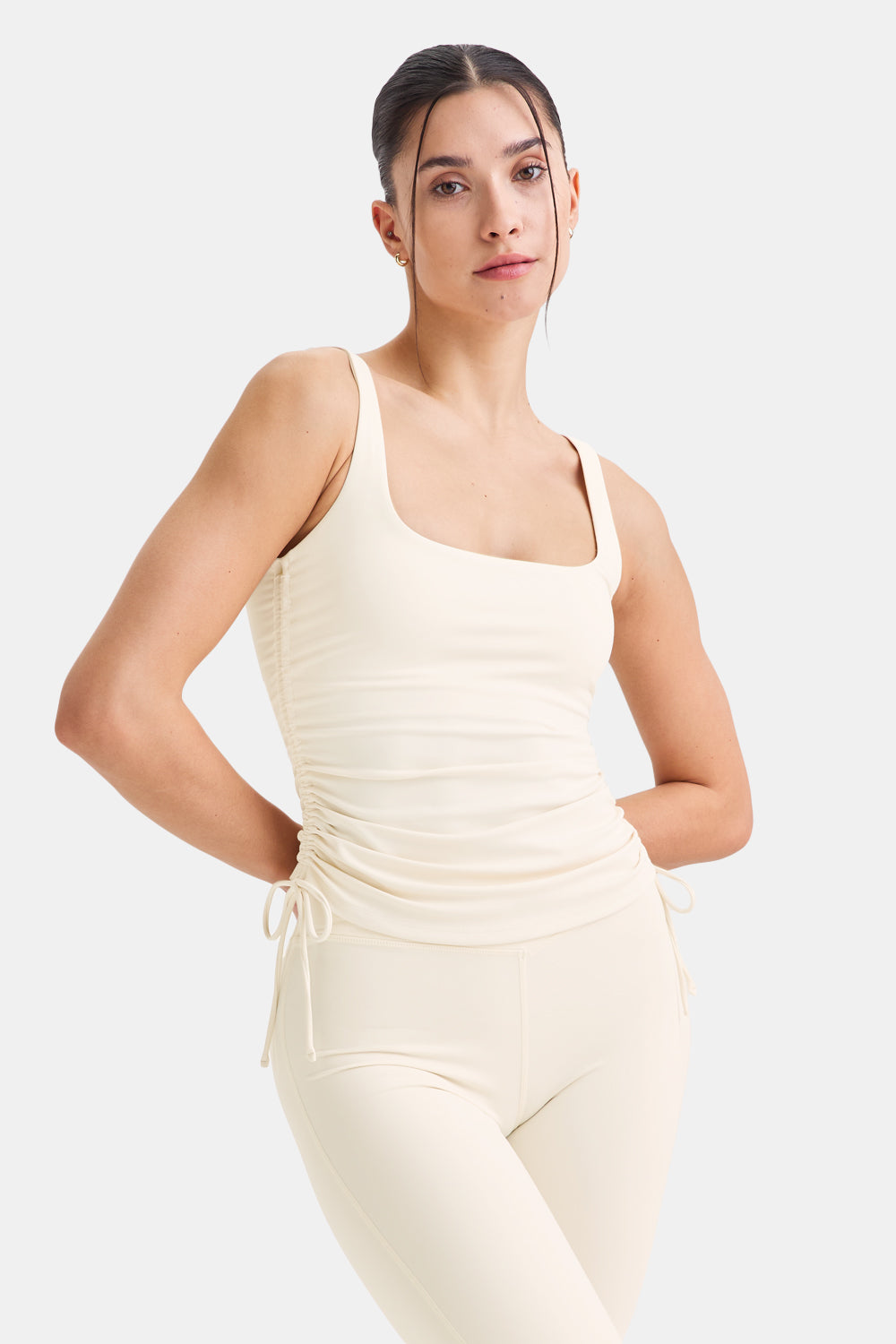 DAYFLEX BUILT-IN SUPPORT ADJUSTABLE TIE SIDE VEST - BUTTERMILK