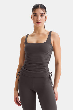 DAYFLEX BUILT-IN SUPPORT ADJUSTABLE TIE SIDE VEST - COOL ESPRESSO