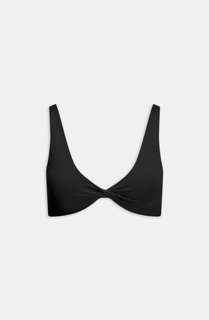 DAYFLEX TWIST FRONT SPORTS BRA - SHADOW BLACK