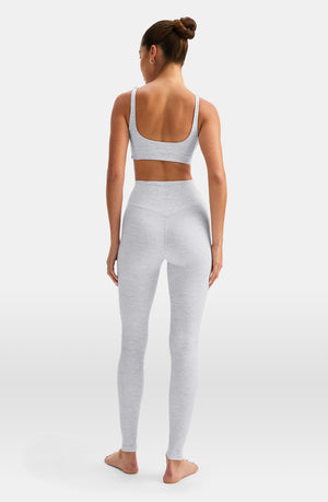 DAYFLEX TWIST FRONT SPORTS BRA - GREY MARL