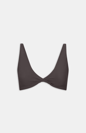 DAYFLEX TWIST FRONT SPORTS BRA - COOL ESPRESSO