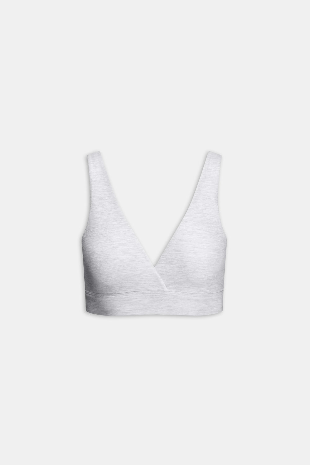 DAYFLEX V NECK SPORTS BRA - GREY MARL