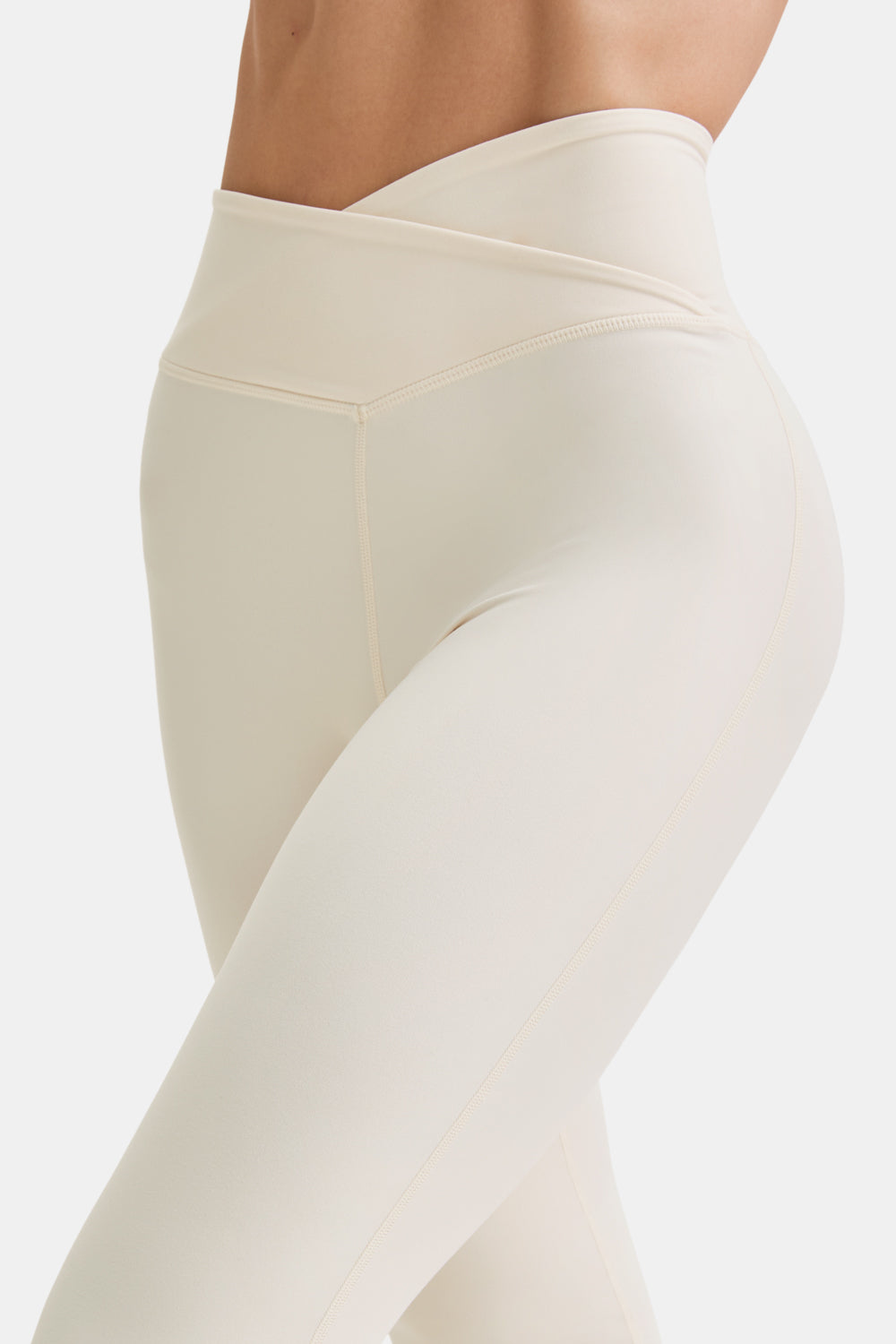 DAYFLEX WRAP HIGH WAISTED FLARED YOGA PANT - BUTTERMILK