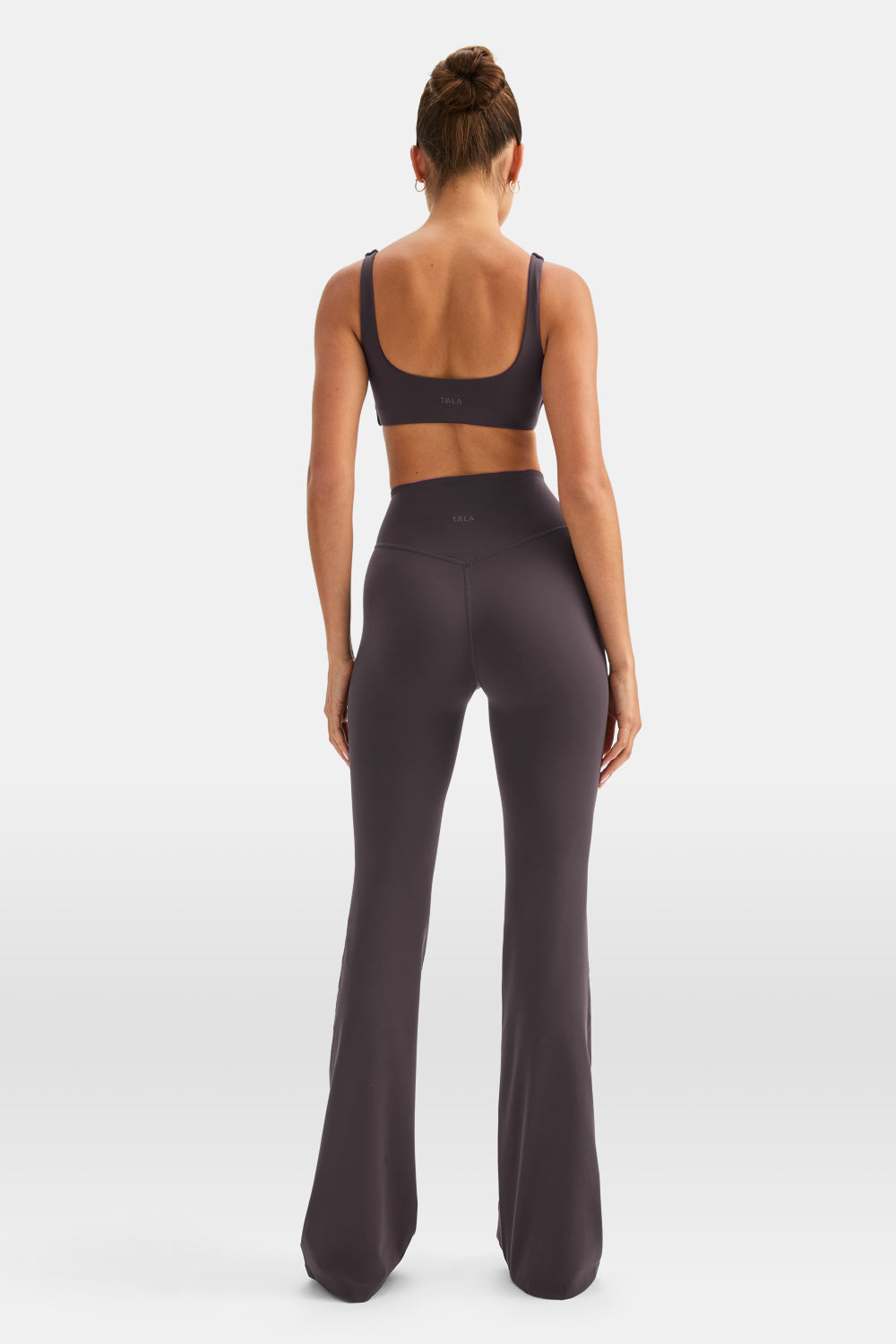 DAYFLEX WRAP HIGH WAISTED FLARED YOGA PANT - COOL ESPRESSO