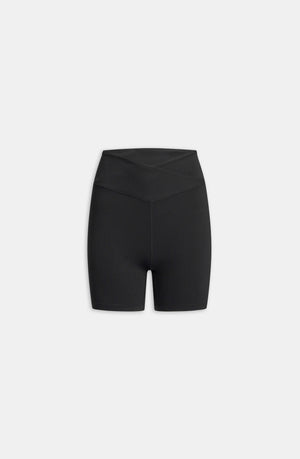 DAYFLEX WRAP HIGH WAISTED CYCLING SHORTS - SHADOW BLACK