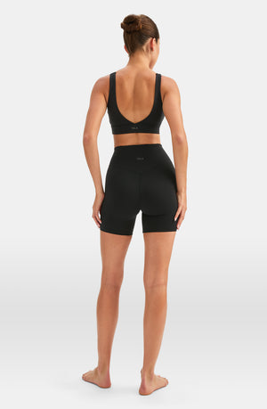 DAYFLEX WRAP HIGH WAISTED CYCLING SHORTS - SHADOW BLACK