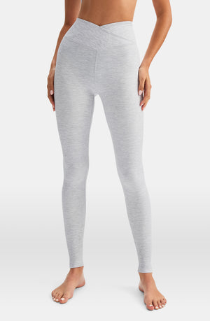 DAYFLEX WRAP HIGH WAISTED LEGGING - GREY MARL