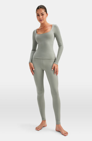 DAYFLEX WRAP HIGH WAISTED LEGGING - SOFT SAGE