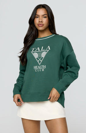 TALA Health Club Loose Hem Sweatshirt - Hunter Green