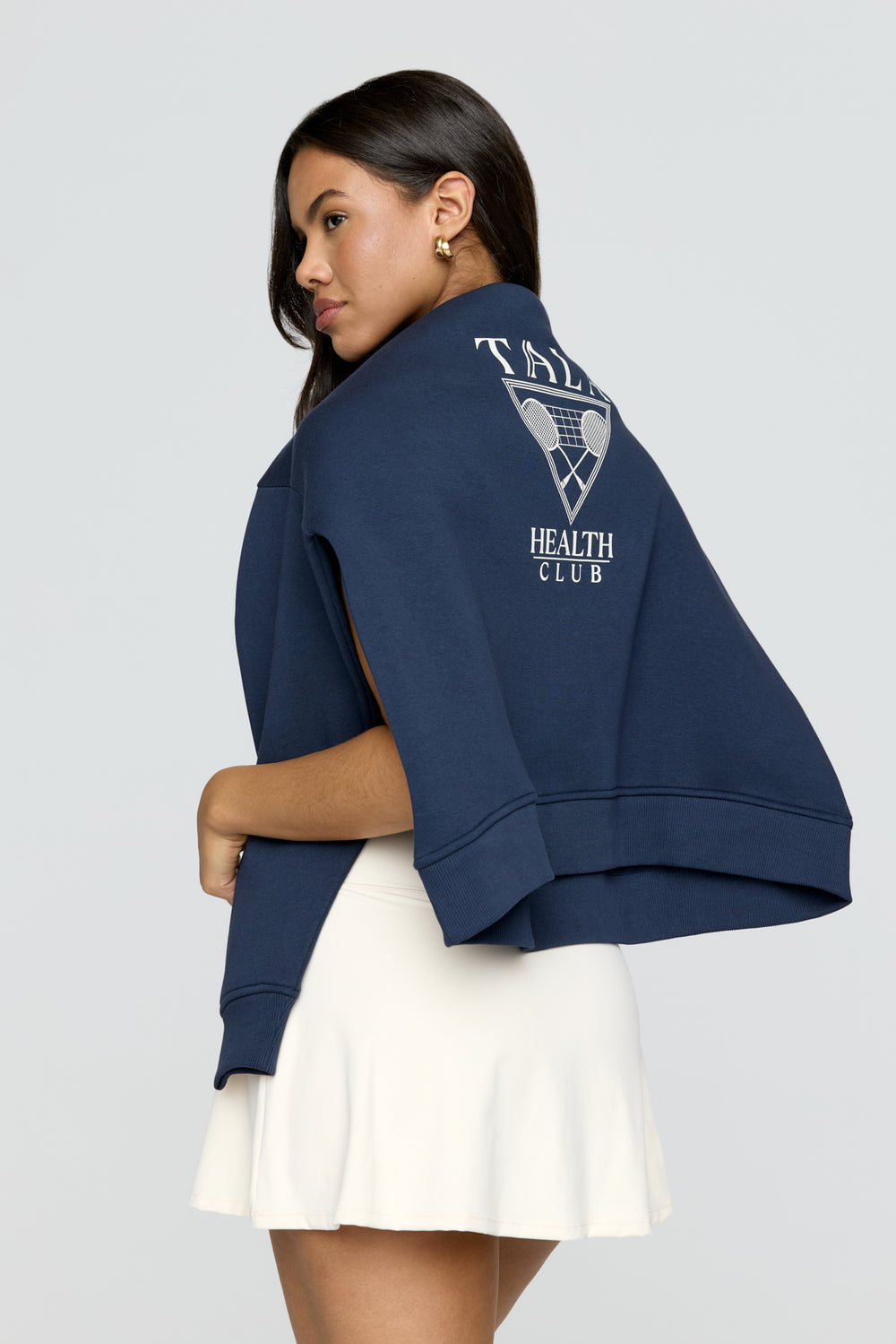 TALA Health Club Loose Hem Sweatshirt - Navy