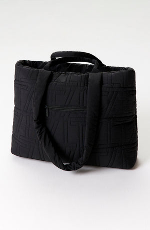 THE ESSENTIAL PADDED TOTE BAG - BLACK