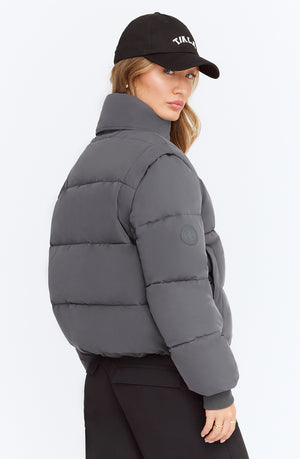 STORM MULTIWAY 3-IN-1 PUFFER JACKET - CHARCOAL