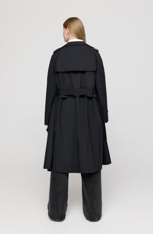 Multiway Belted Trench Coat - Black