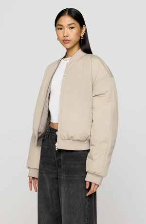 Reversible Girlfriend Bomber Jacket - Pebble And Truffle