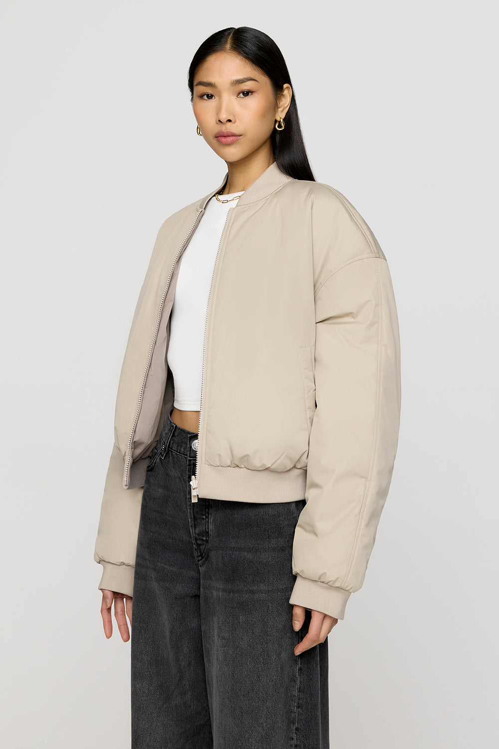 Reversible Girlfriend Bomber Jacket - Pebble And Truffle