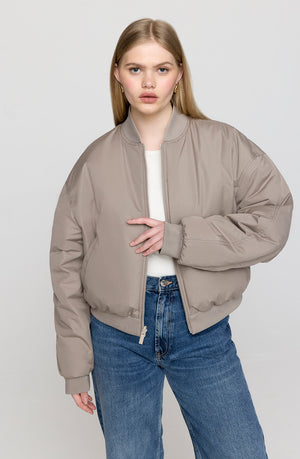 Reversible Girlfriend Bomber Jacket - Pebble And Truffle