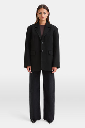 EVERYDAY TAILORING MULTIWAY OVERSIZED BLAZER - BLACK