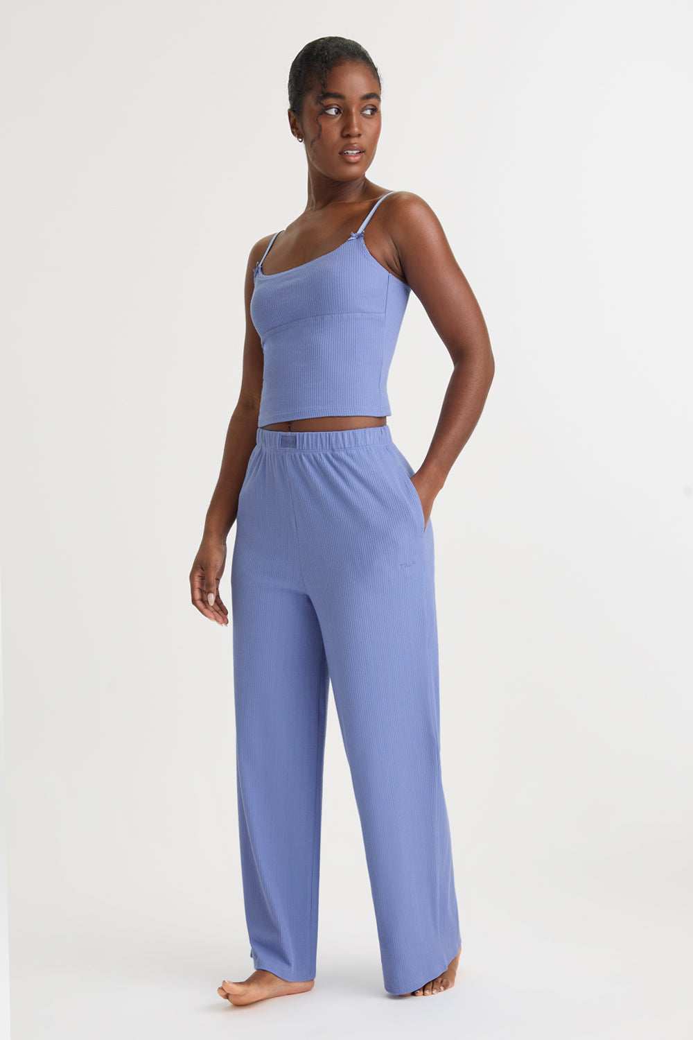 SOFT LOUNGE PYJAMA CAMI TOP - CORNFLOWER BLUE