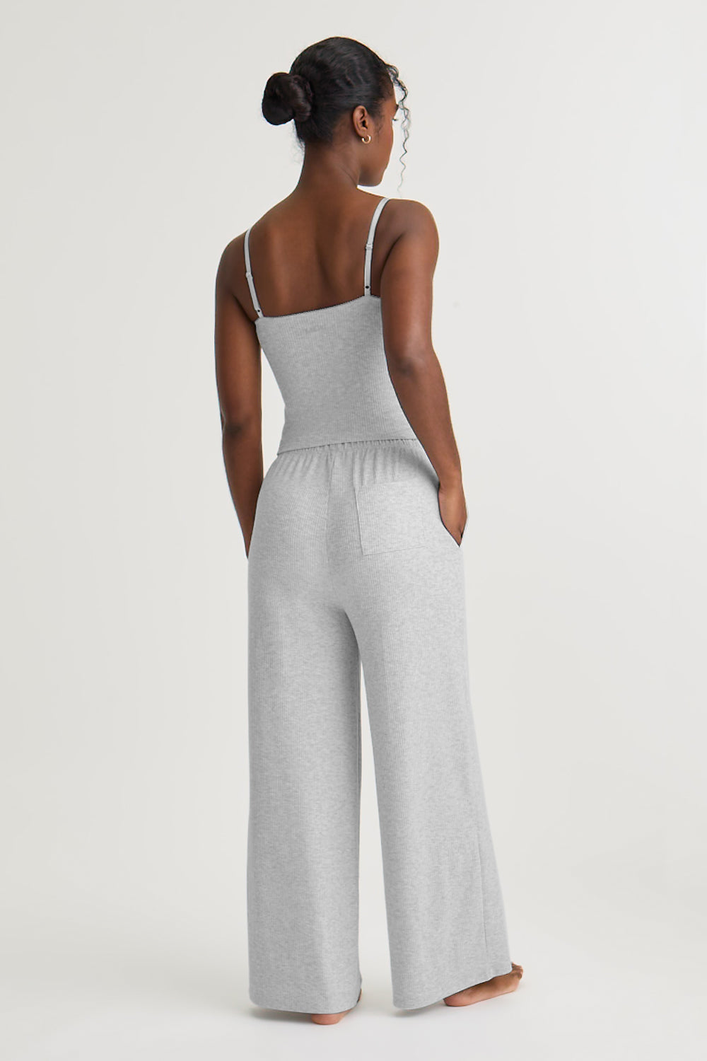 SOFT LOUNGE PYJAMA CAMI TOP - GREY MARL