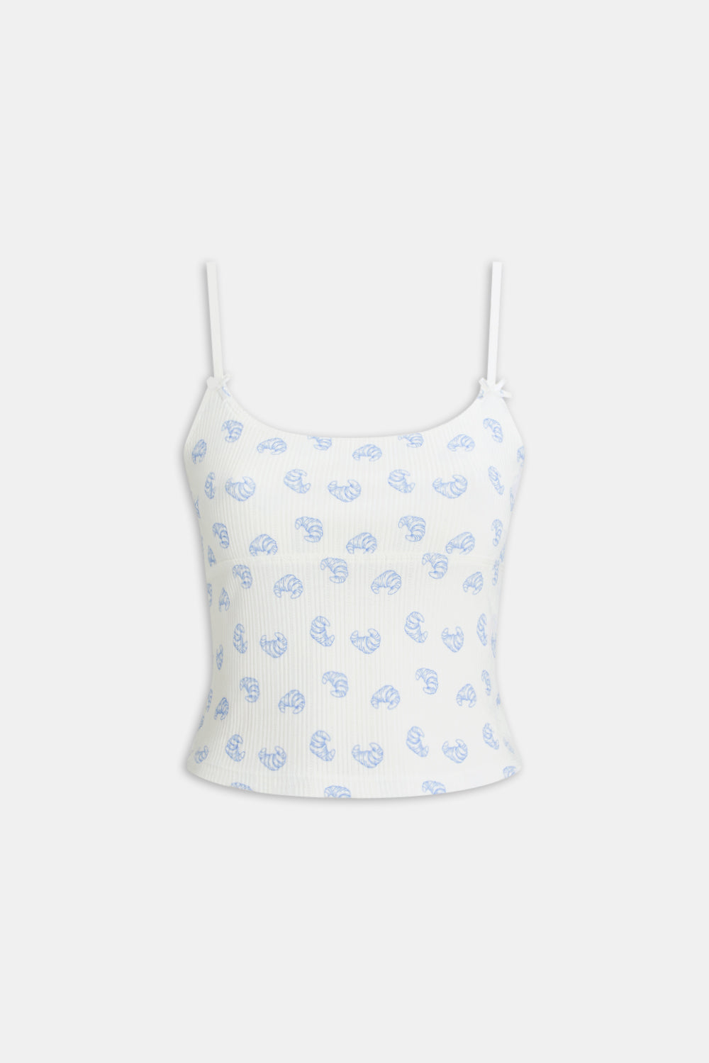 SOFT LOUNGE PYJAMA CAMI TOP - CROISSANT PRINT