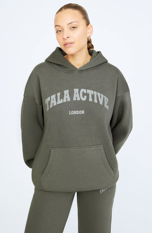 TALA ACTIVE OVERSIZED HOODIE- DARK OLIVE