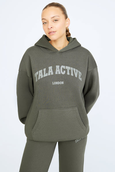 TALA ACTIVE OVERSIZED HOODIE- DARK OLIVE