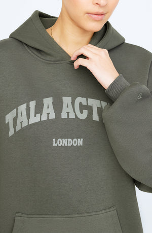 TALA ACTIVE OVERSIZED HOODIE- DARK OLIVE