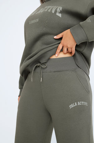 TALA ACTIVE WIDE LEG JOGGER- DARK OLIVE