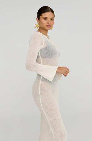 LA SIRENA MULTIWAY RESORT KNIT MAXI DRESS - COCONUT MILK