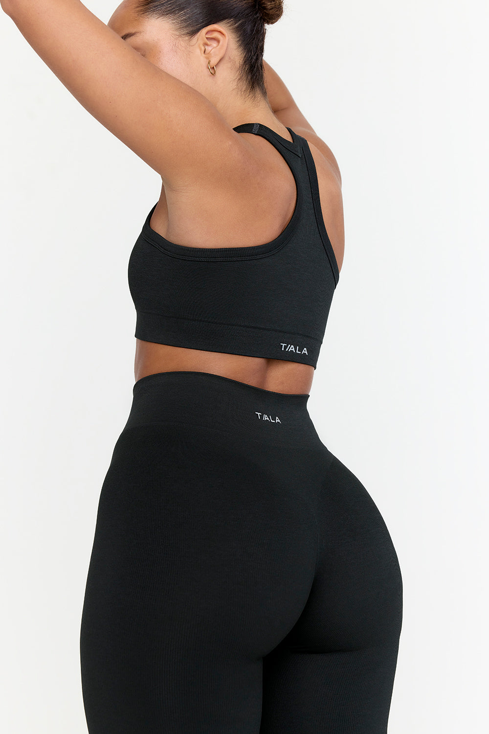 SCULPT SEAMLESS RIBBED HIGH WAISTED LEGGING - BLACK MARL