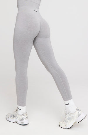 SCULPT SEAMLESS SCRUNCH LEGGING - LIGHT GREY MARL