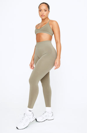 SCULPT SEAMLESS SCRUNCH LEGGING - OLIVE MARL