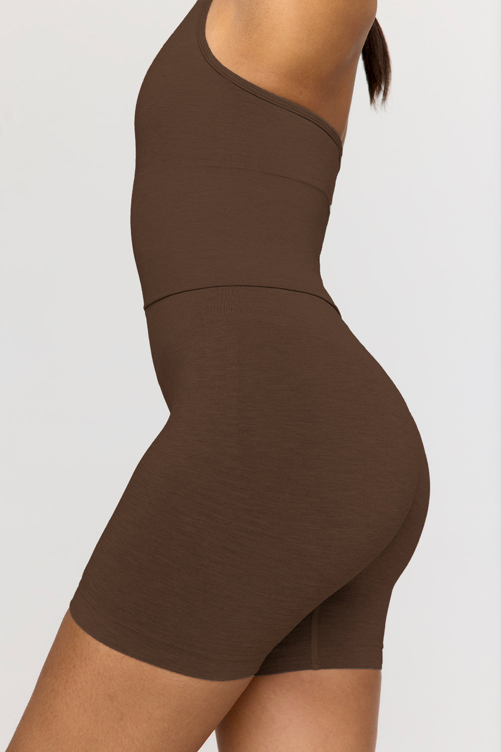 SCULPT SEAMLESS SCRUNCH CYCLING SHORTS - COFFEE MARL