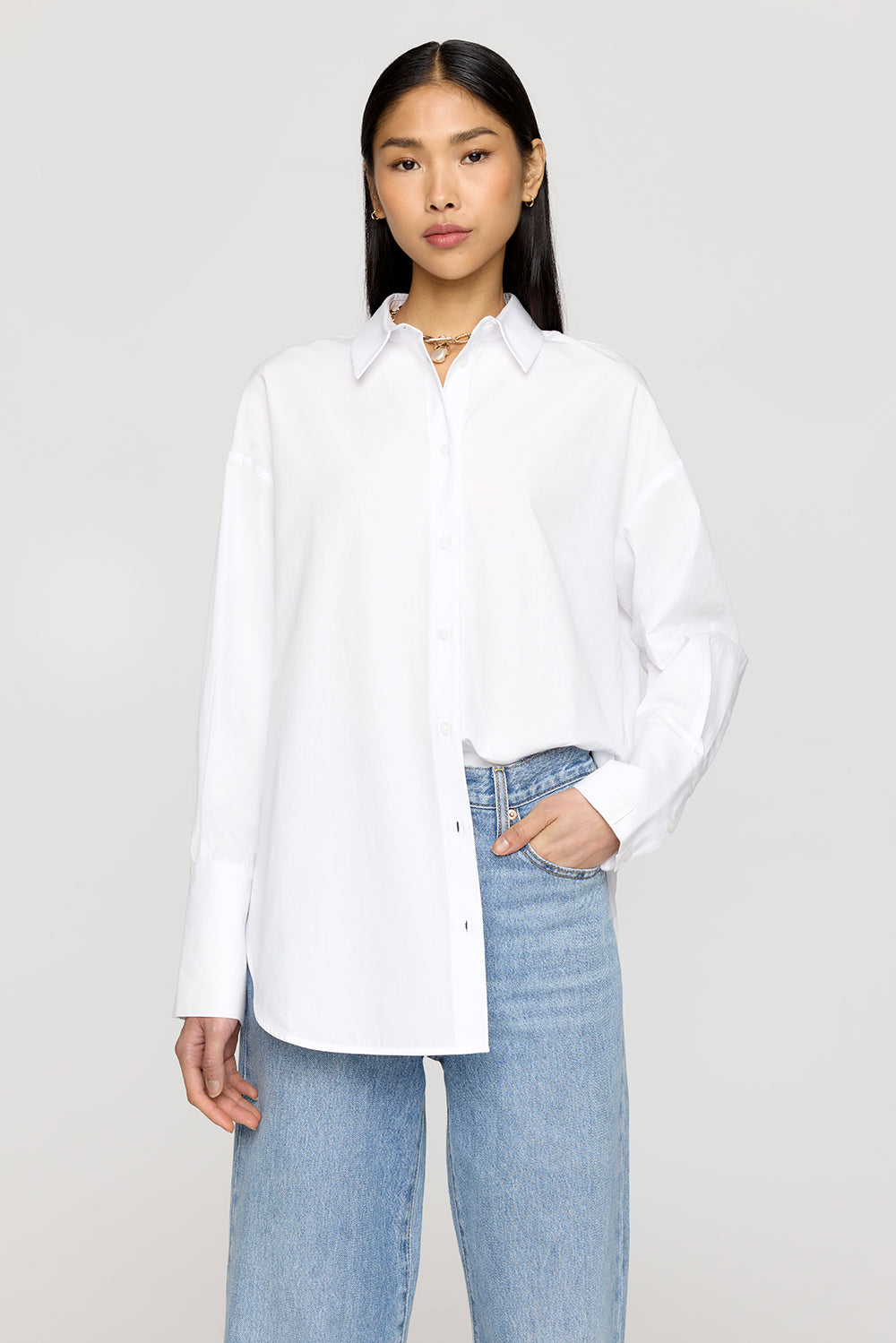 THE ESSENTIAL POPLIN SHIRT - WHITE