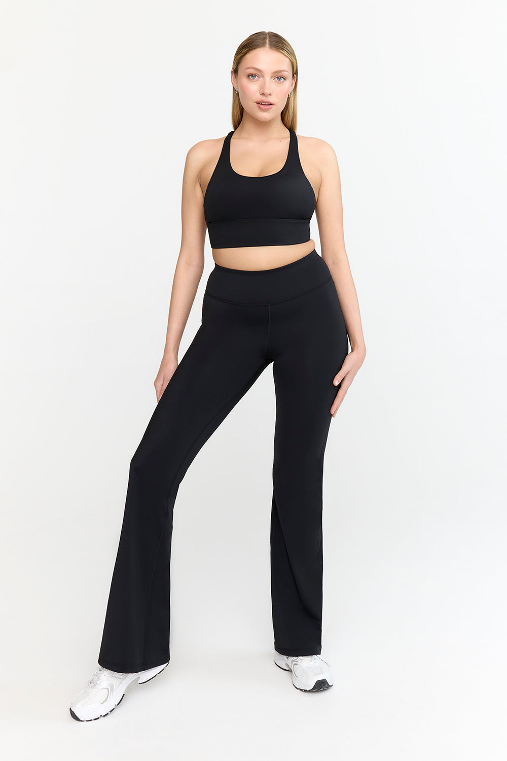 SKINLUXE HIGH WAISTED FLARED LEGGING - SHADOW BLACK