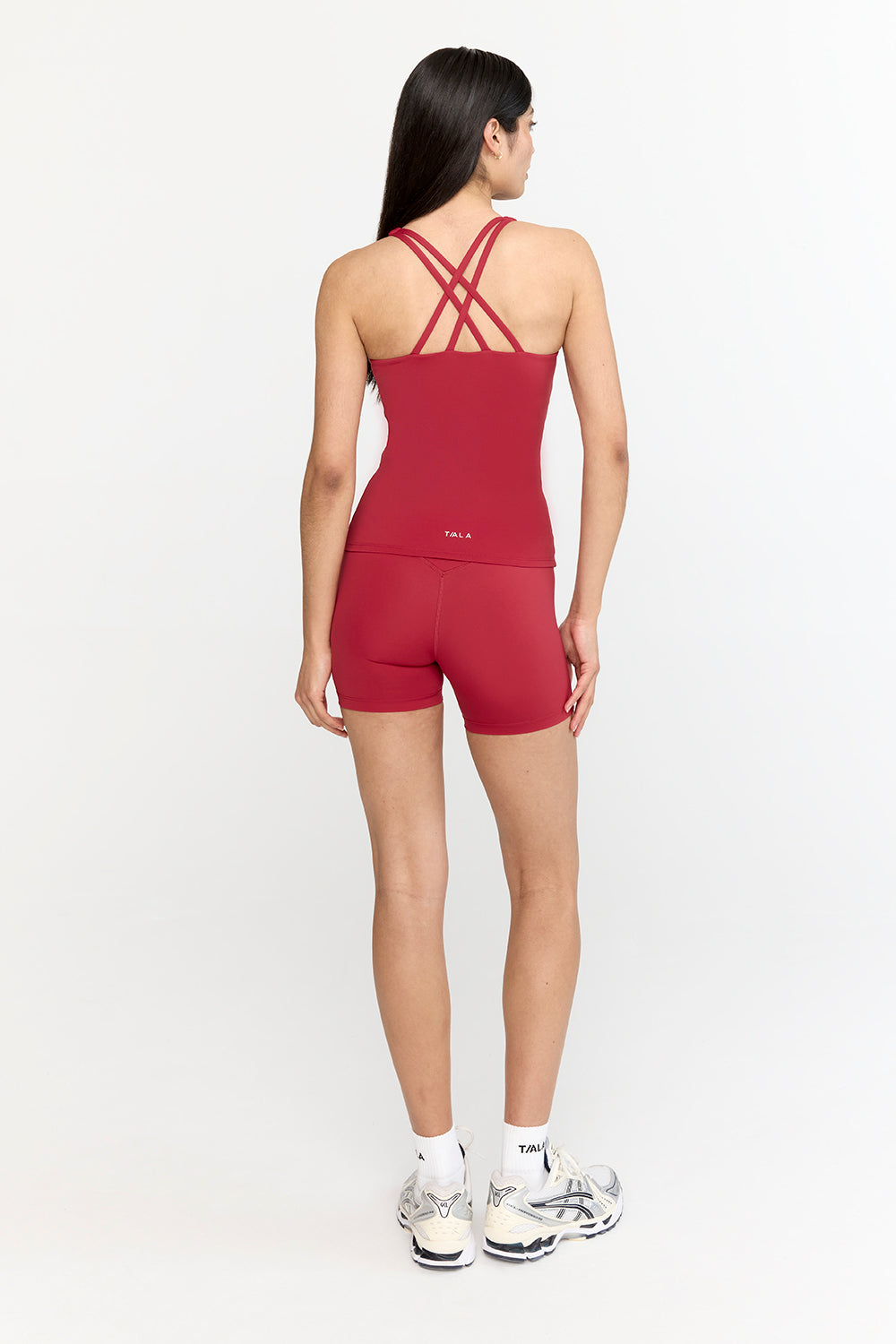 SKINLUXE BUILT-IN SUPPORT STRAPPY BACK FULL LENGTH LIFT VEST - RETRO RED