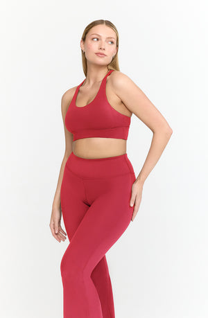 SKINLUXE TANK SPORTS BRA - RETRO RED