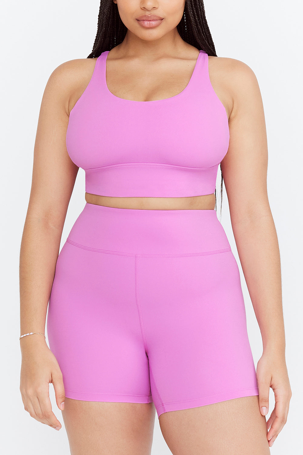 TALA Skinluxe Tank Medium Support Sports Bra In Pink Exclusive To ASOS for  Women