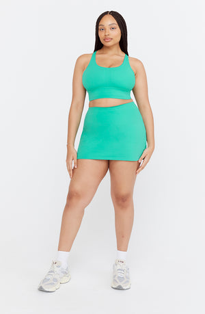 SKINLUXE TANK SPORTS BRA - ALOE GREEN