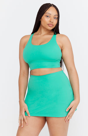 SKINLUXE TANK SPORTS BRA - ALOE GREEN