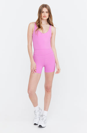 SKINLUXE HIGH WAISTED CYCLING SHORTS - BUBBLEGUM