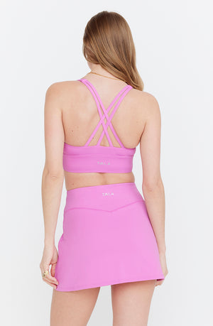 SKINLUXE TANK SPORTS BRA - BUBBLEGUM