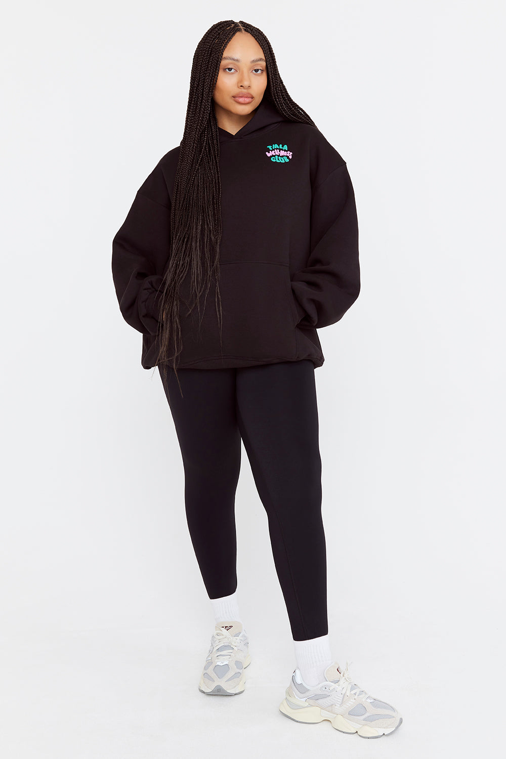 GOING PLACES OVERSIZED CLUB HOODIE - BLACK – TALA