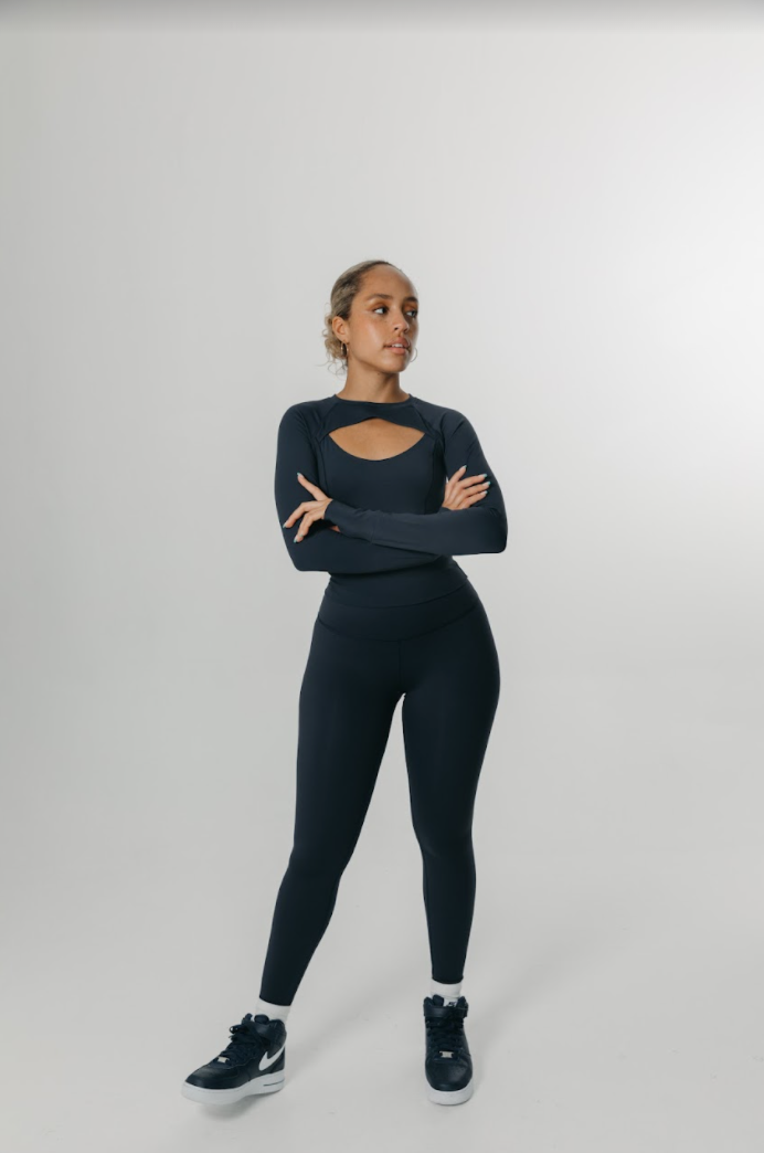 Sofra Women & Plus Cotton High Waist Full Length Cotton Workout Leggings  (Black/H Grey, M) 