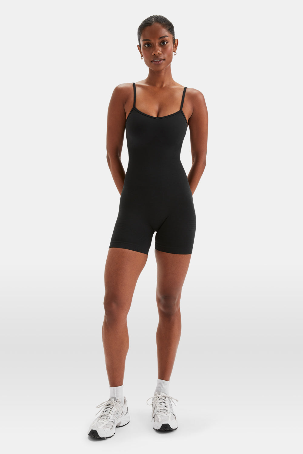 SCULPT SEAMLESS SCRUNCH UNITARD - BLACK MARL