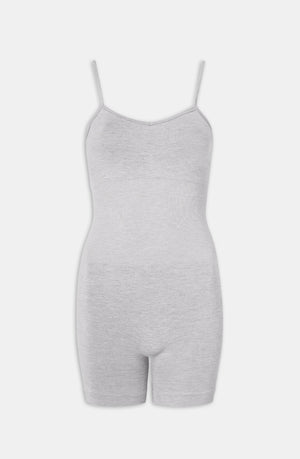 SCULPT SEAMLESS SCRUNCH UNITARD - LIGHT GREY MARL