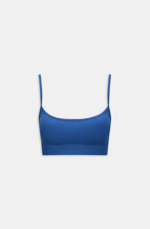 SCULPT SEAMLESS BANDEAU SPORTS BRA - COBALT BLUE