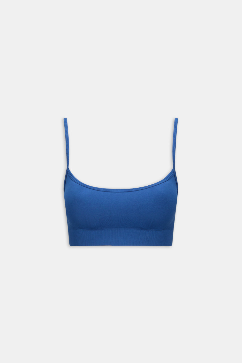 SCULPT SEAMLESS BANDEAU SPORTS BRA - COBALT BLUE