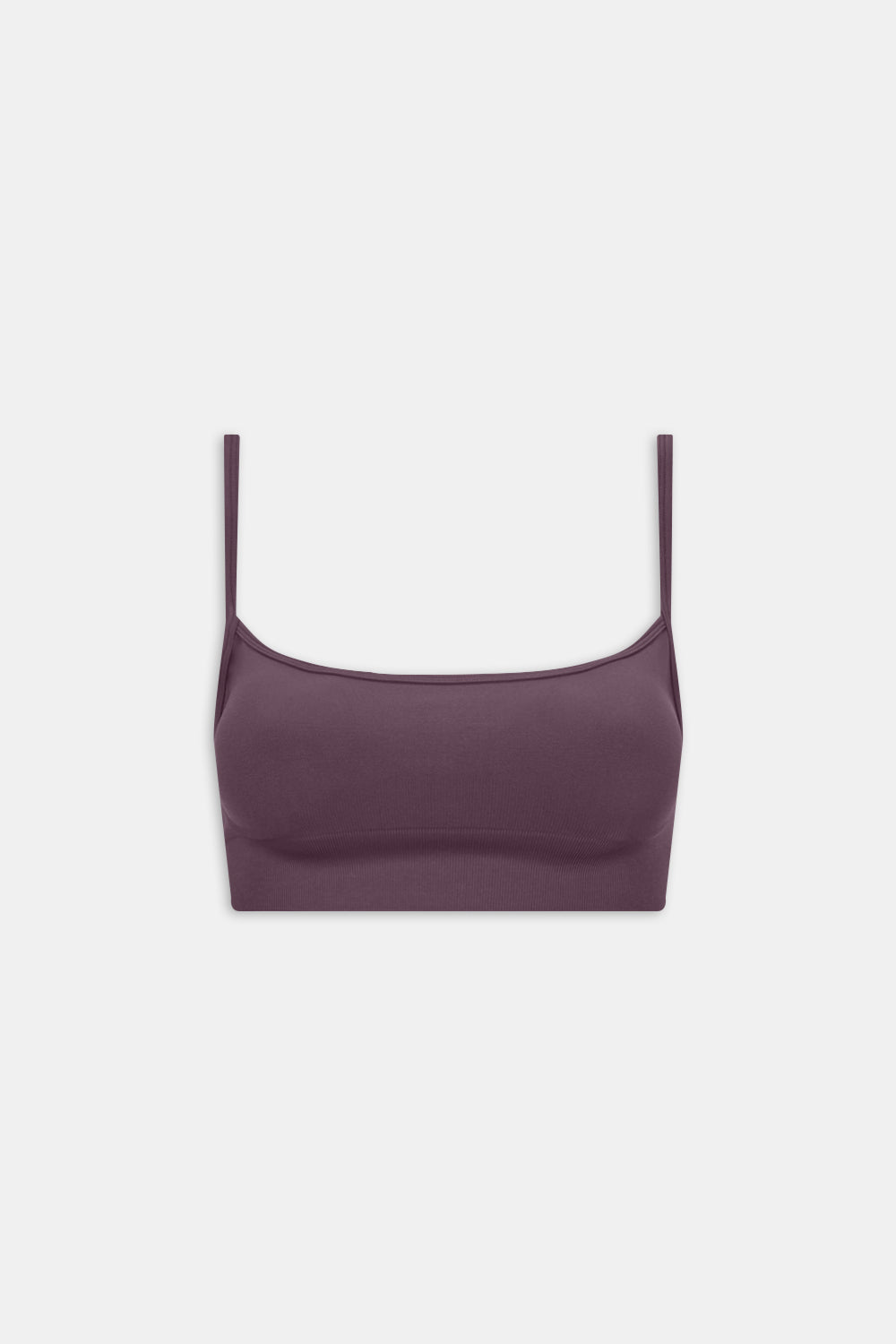 SCULPT SEAMLESS BANDEAU SPORTS BRA - PLUM MARL